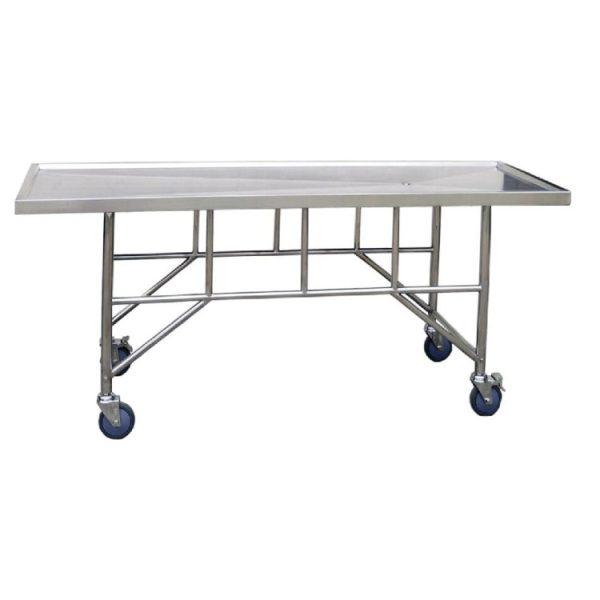 Open morgue trolley