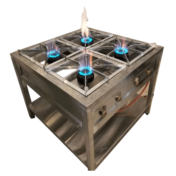 4 Burner Jiko High Pressure, Square