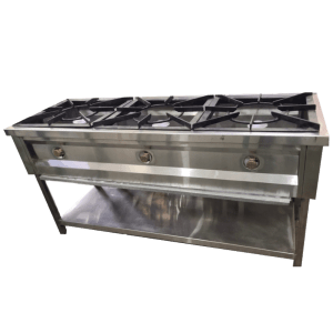 Stainless Steel Commercial 3 Burner Gas Cooker